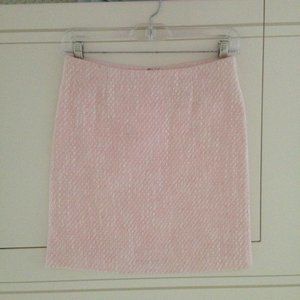 Pink Ivory tweed cotton blend  A-line skirt